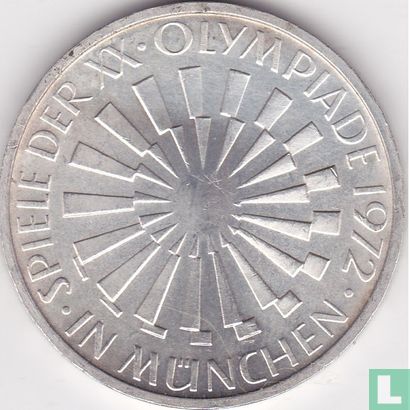 Germany 10 mark 1972 (F - type 2) "Summer Olympics in Munich - Spiraling symbol" - Image 1