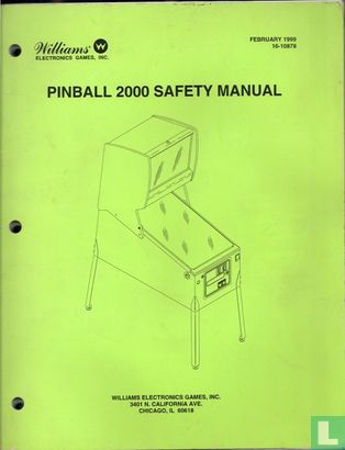 Pinball 2000 Safety Manual 16-10878 - Afbeelding 1