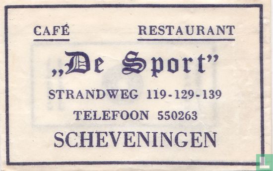 Café Restaurant "De Sport"