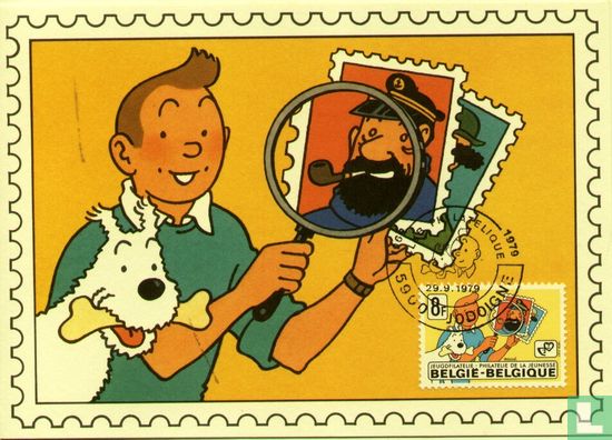 Carte de Voeux Tintin 1980 - Kerstkaart Kuifje 1980 - Hergé - Image 1
