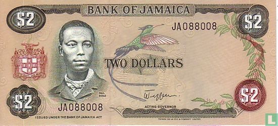 Jamaica 2 Dollars ND (1982) - Image 1