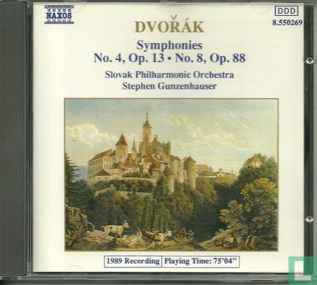 Dvorak, Antonin: Symphony No. 4  -  Symphony No. 8 - Afbeelding 1