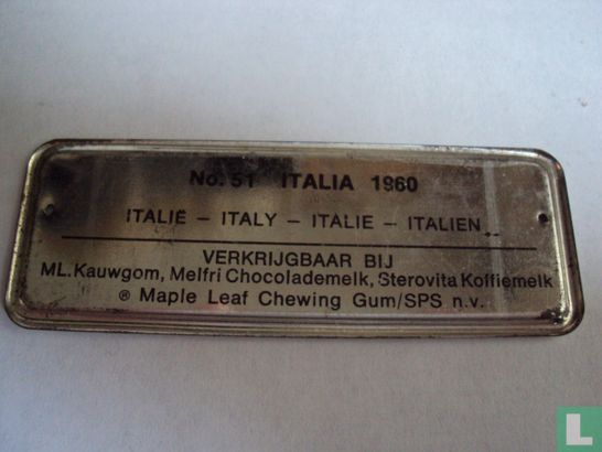 Mini Kentekenplaat Italie 1960 - Afbeelding 2