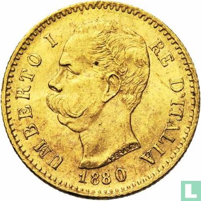 Italie 20 lire 1880 - Image 1