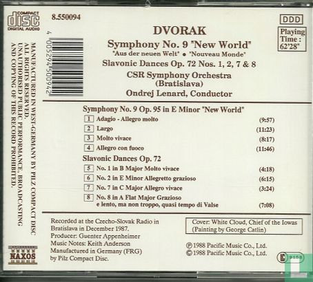 Dvorak, Antonin: Symphony No. 9  -  Slavonic Dances Nos 1,2,7 & 8 - Afbeelding 2