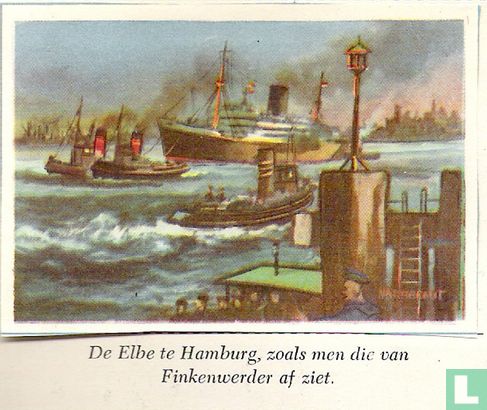 De Elbe bij Hamburg