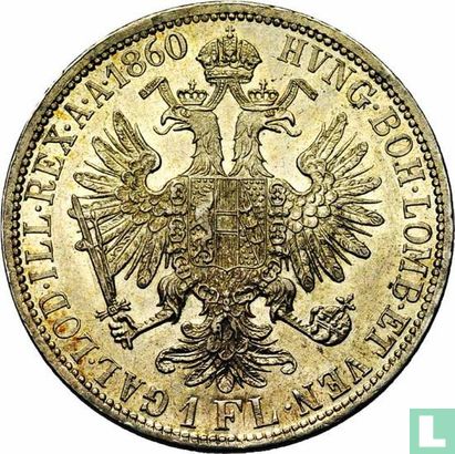 Austria 1 florin 1860 (A) - Image 1