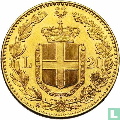 Italy 20 lire 1881 - Image 2