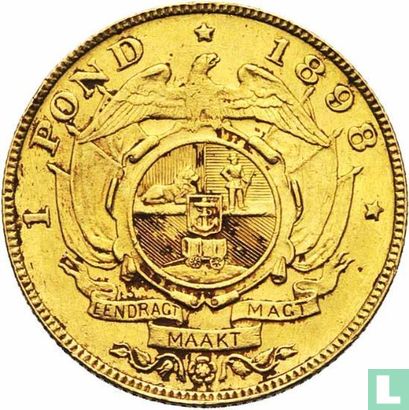 Zuid-Afrika 1 pond 1898 - Afbeelding 1