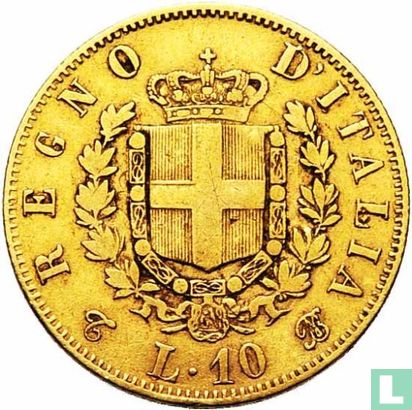 Italie 10 lires 1863 (diamètre 18,5 mm) - Image 2