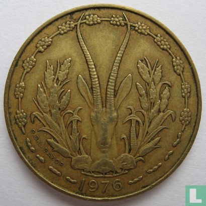 États d'Afrique de l'Ouest 10 francs 1976 - Image 1