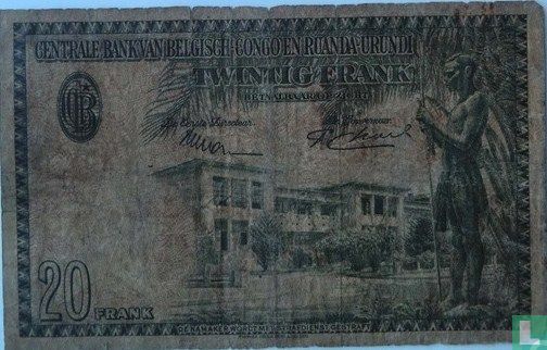 Congo belge 20 Francs 1954 - Image 2