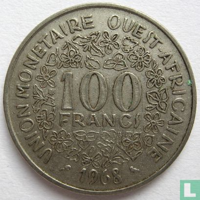 États d'Afrique de l'Ouest 100 francs 1968 - Image 1