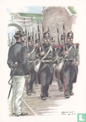 Officier en troep, veldtenue 1880 - Image 1