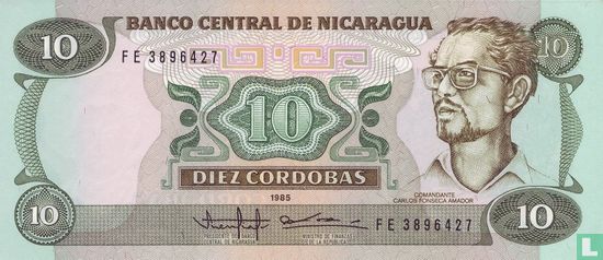 Nicaragua 10 Cordobas - Afbeelding 1