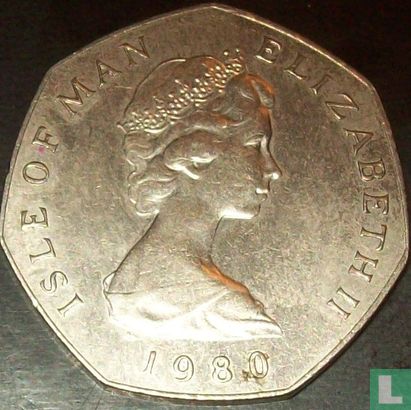 Man 50 pence 1980 (AA) - Afbeelding 1