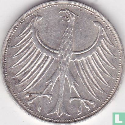 Duitsland 5 mark 1966 (D) - Afbeelding 2