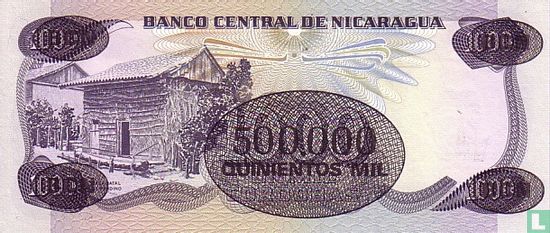 Nicaragua 500,000 Cordobas 1987 - Image 2
