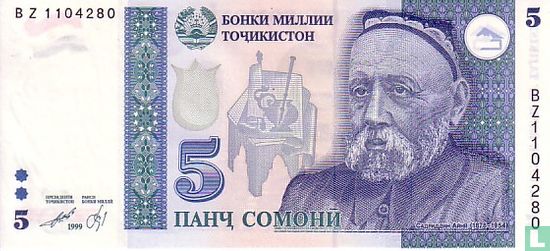 Tadschikistan 5 Somoni - Bild 1
