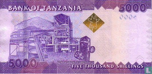 Tanzania 5 000 Shillingi - Image 2