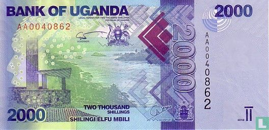 Uganda 2.000 Shillings 2010 - Bild 1