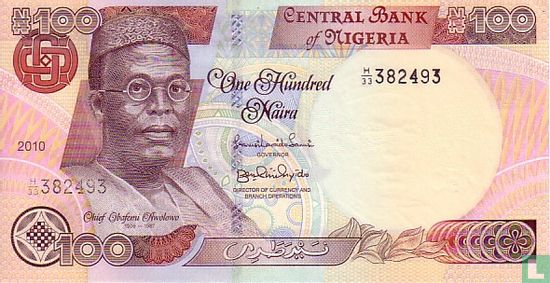 Nigeria 100 Naira 2010 - Afbeelding 1