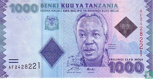 Tanzania 1.000 Shilingi ND (2010) - Afbeelding 1