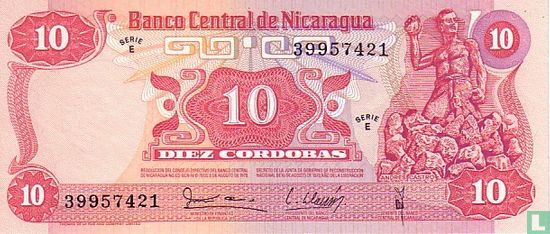 NICARAGUA 10 Cordobas 1979 - Image 1