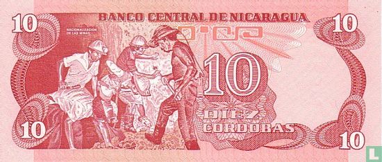 NICARAGUA 10 Cordobas 1979 - Image 2