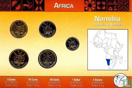 Namibië combinatie set "Coins of the World" - Afbeelding 1