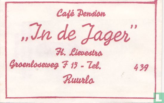 Café Pension "In de Jager"