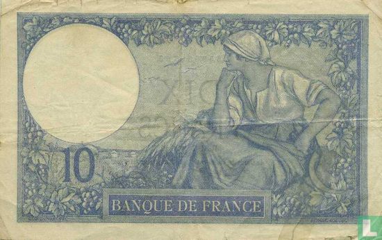 France 10 Francs (Minerve) type 1915 - Image 2