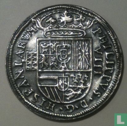 Spanje  8 reales  1590 - Afbeelding 2