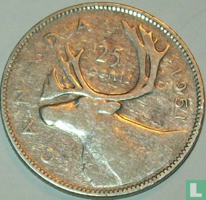 Kanada 25 Cent 1951 - Bild 1