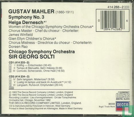 Mahler, Gustav  Symphony No 3 - Afbeelding 2