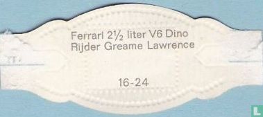 Ferrari 2½ Liter V6 Dino Rijder Greame Lawrence - Afbeelding 2
