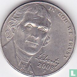 Verenigde Staten 5 cents 2008 (P) - Afbeelding 1