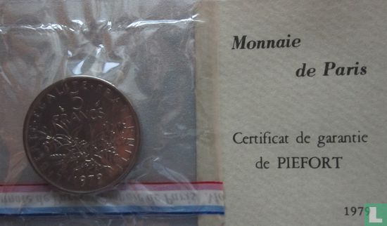 Frankrijk 5 francs 1979 (Piedfort - nikkel) - Afbeelding 1