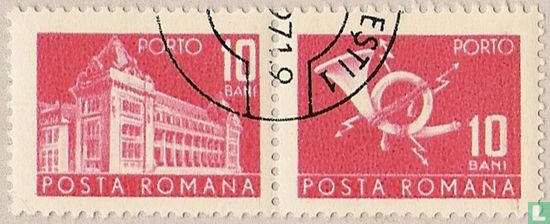 Postgebäude und Posthorn