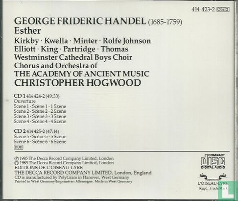 Händel, G.F.  Esther - Image 2