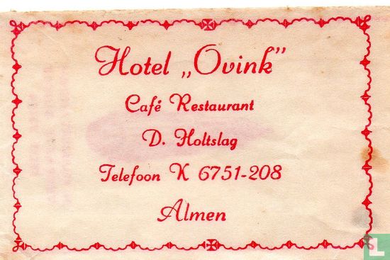 Hotel "Ovink" Café Restaurant - Afbeelding 1