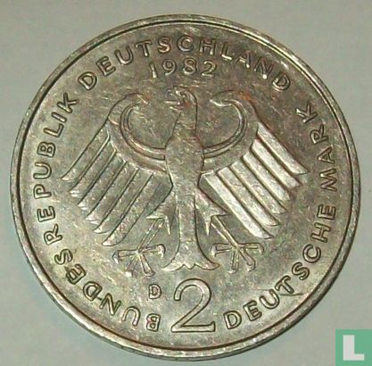 Duitsland 2 mark 1982 (D - Theodor Heuss) - Afbeelding 1