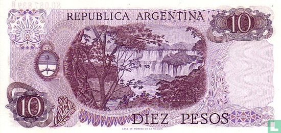 Argentinië 10 Pesos 1970 - Afbeelding 2