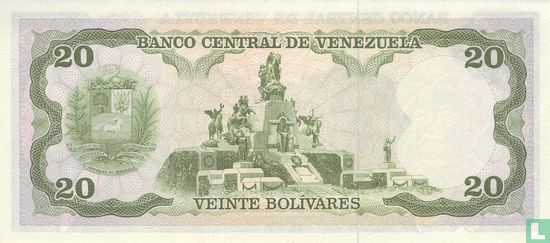 Venezuela 20 Bolívares 1990 - Image 2