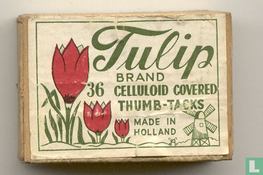 36 Celluloid covered thumb-tacks