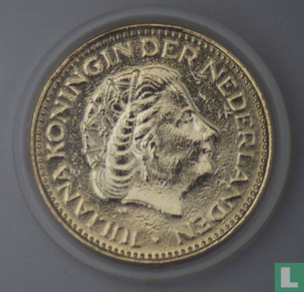 Nederland 1 gulden 1980 (verguld) - Afbeelding 2