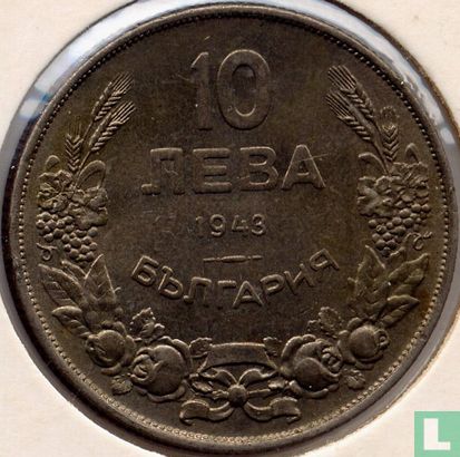 Bulgaria 10 leva 1943 - Image 1