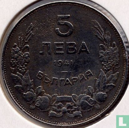 Bulgarien 5 Leva 1941 - Bild 1