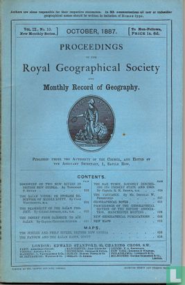Royal Geographical Society Oktober 1887 - Afbeelding 1