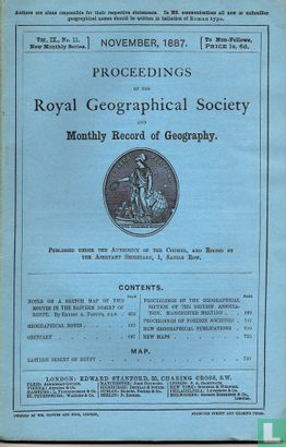 Royal Geographical Society November 1887 - Image 1